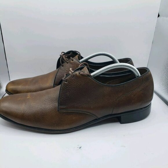 Vintage McHale Shoes Brown Chestnut Mottled Leather Lace Up Size 11.5 D Medium. - Picture 1 of 8